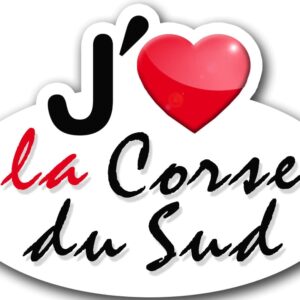 Autocollant mural J'aime la Corse-du-Sud 15x11cm Générique-0