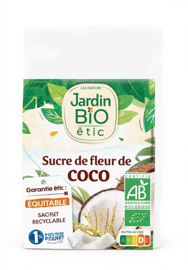 Sucre de fleur de coco bio Jardin BiO étic 250g équitable