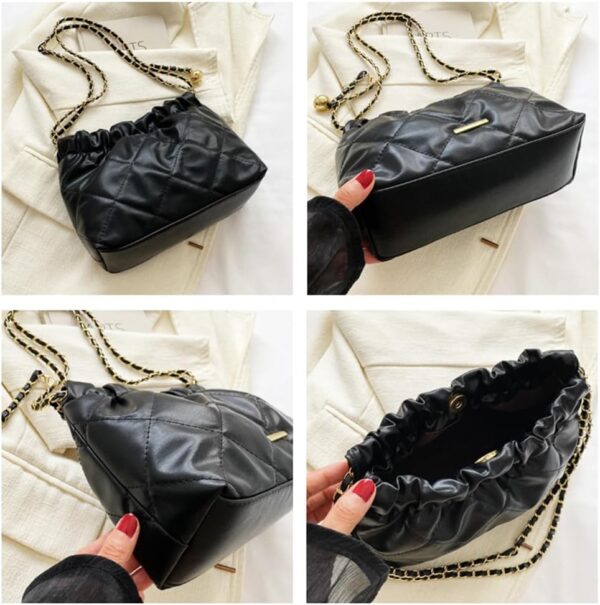 Sac bandoulière femme JiaDanweng cuir noir imperméable-1