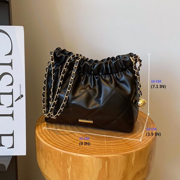 Sac bandoulière femme JiaDanweng cuir noir imperméable-2