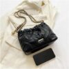 Sac bandoulière femme JiaDanweng cuir noir imperméable-5