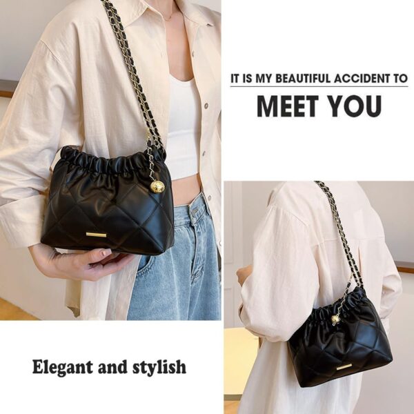 Sac bandoulière femme JiaDanweng cuir noir imperméable-6