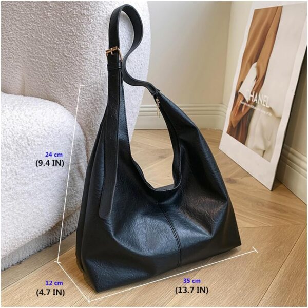 Sac bandoulière femme JiaDanweng cuir noir chic pratique-3