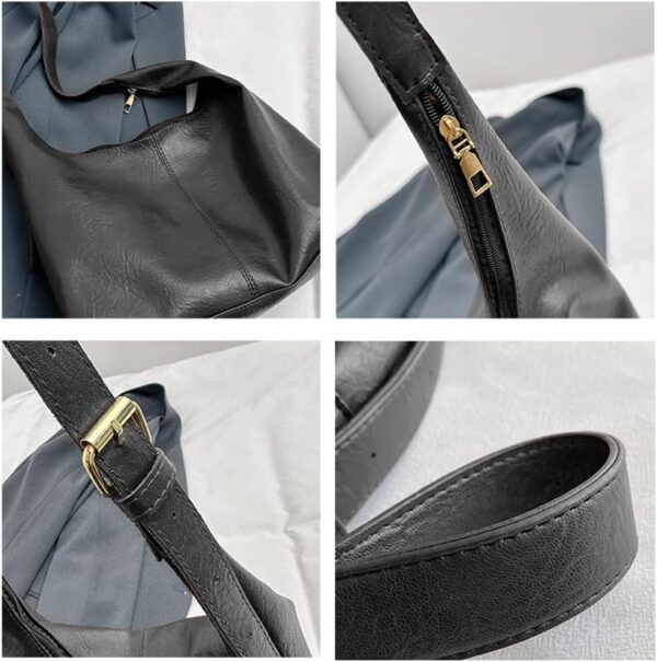 Sac bandoulière femme JiaDanweng cuir noir chic pratique-4