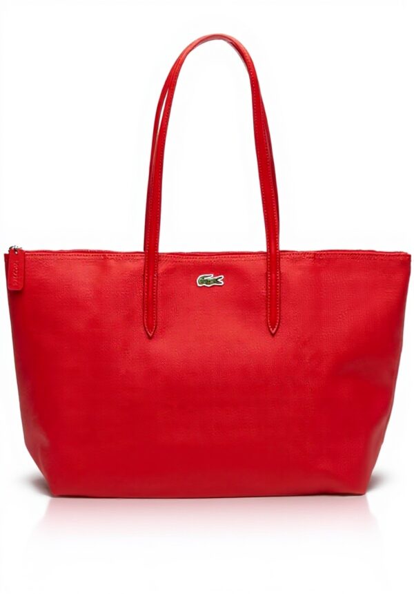 Sac tote Lacoste Femme Concept Rouge porté épaule
