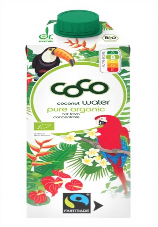 Eau de coco bio 1L Coco Dr Martins sans sucre végétalien