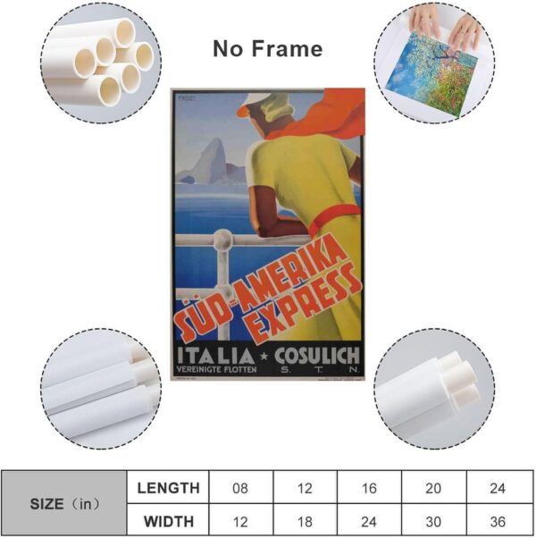 Poster vintage Süd-Amerika Express Filippo Romoli décoration-1