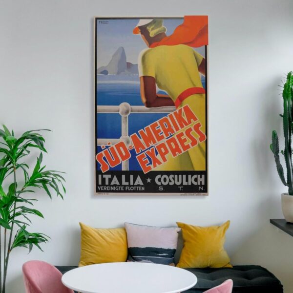 Poster vintage Süd-Amerika Express Filippo Romoli décoration-5