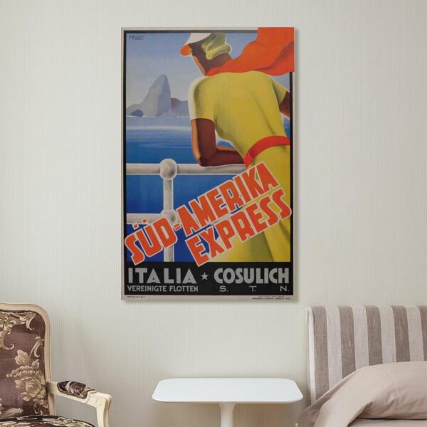 Poster vintage Süd-Amerika Express Filippo Romoli décoration-6