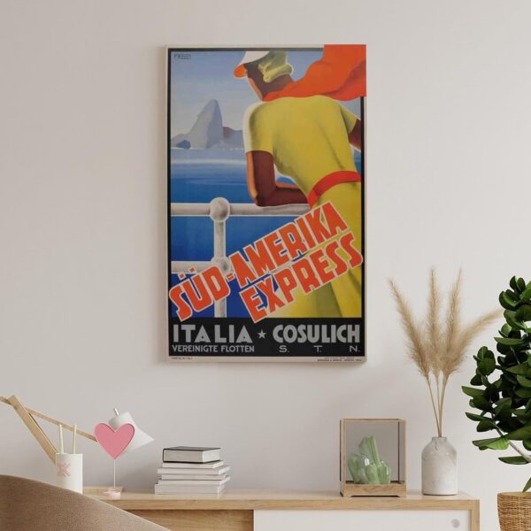 Poster vintage Süd-Amerika Express Filippo Romoli décoration-7