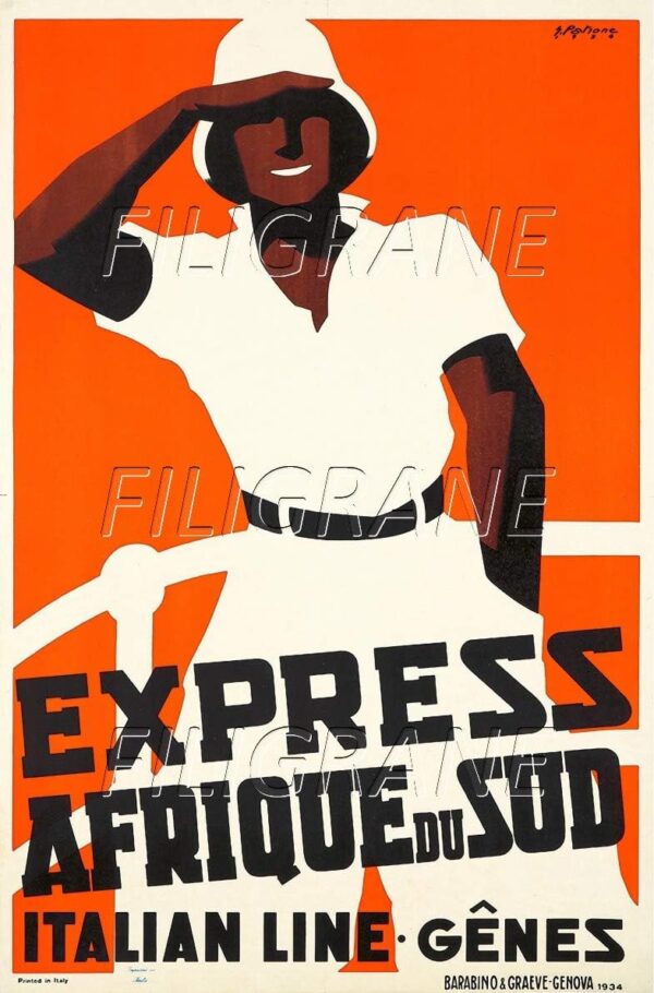 Poster Afrique du Sud PostersAndCo vintage sans cadre-0