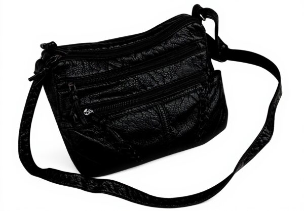 Sac bandoulière cuir grande capacité femme Generic Noir