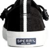 Sperry Baskets Crest Vibe Femme Noir Confortable Semelle