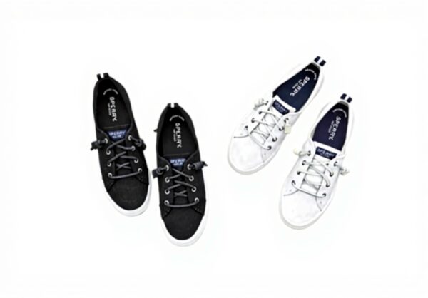 Sperry Baskets Crest Vibe Femme Noir Confortable Semelle