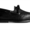 Chaussure Bateau Sperry Homme Noir Cuir Semelle Caoutchouc