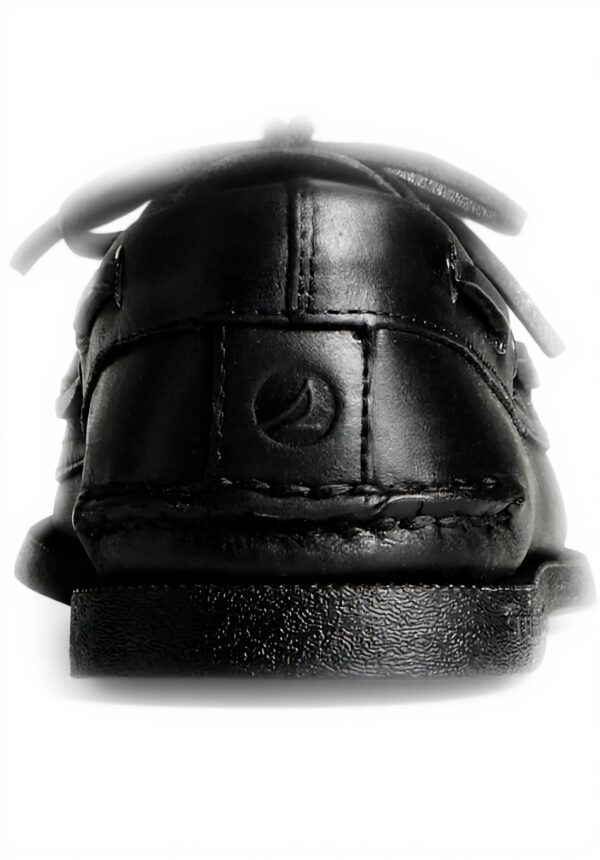 Chaussure Bateau Sperry Homme Noir Cuir Semelle Caoutchouc