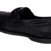 Chaussure Bateau Sperry Homme Noir Cuir Semelle Caoutchouc