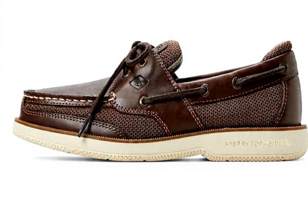 Sperry Chaussure Bateau Homme Cuir Confort Marron Foncé