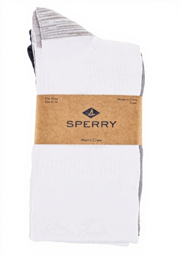 Chaussettes homme Sperry confortables lot 3 paires noir gris