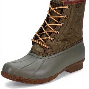 Sperry Botte de pluie Homme Velours Imperméable Vert Olive