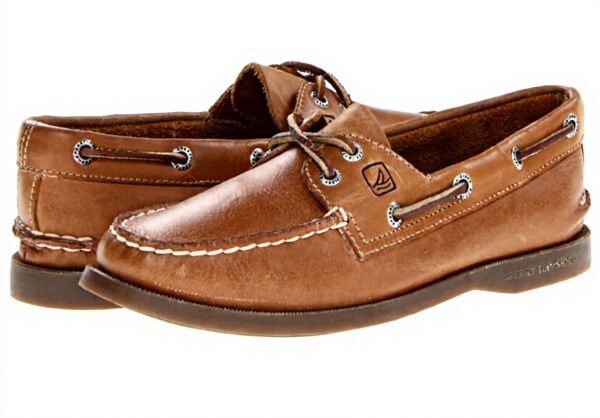 Sperry AO 2-Eye Leather Sahara Mocassin Femme Cuir