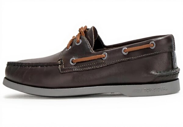 Sperry Top-Sider Bahama II Mocassin Homme Cuir Traction Gris