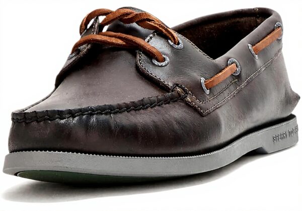Sperry Top-Sider Bahama II Mocassin Homme Cuir Traction Gris