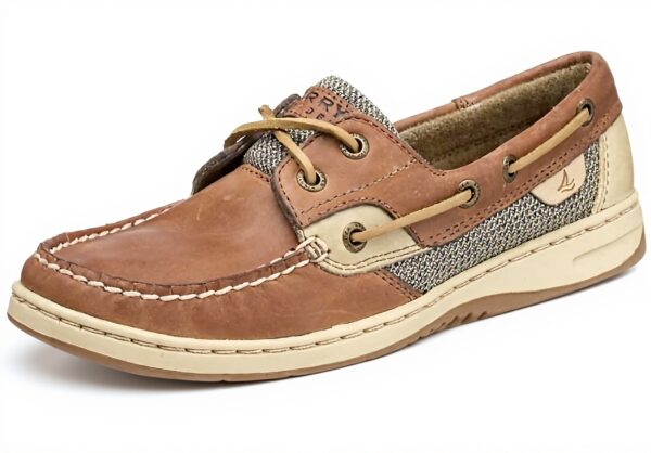 Sperry Bluefish 2 Eye Chaussure Bateau Femme Marron Linen