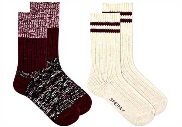 Chaussettes Sperry Femme Laine Confort Boot Crew 2 Paires
