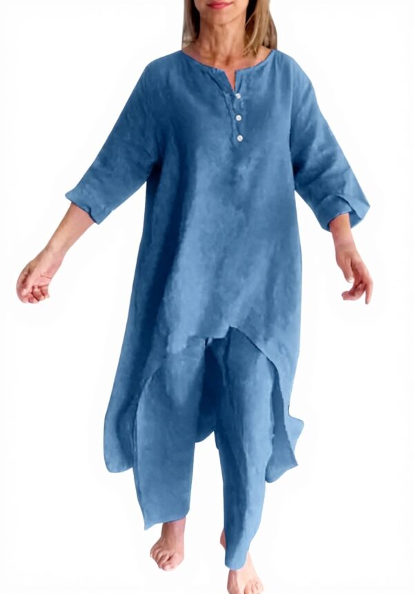 Survêtement femme coton lin décontracté Ginas sportswear