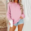 Pull femme Hilfiger coton élégant confortable rose XL-3