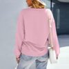 Pull femme Hilfiger coton élégant confortable rose XL-5