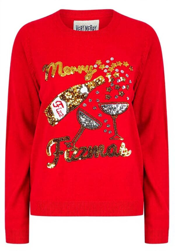 Pull de Noël Tokyo Laundry paillettes Merry Christmas femme