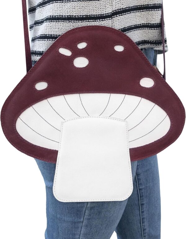 Sac bandoulière champignon Tudi Frudi cuir pleine fleur-2