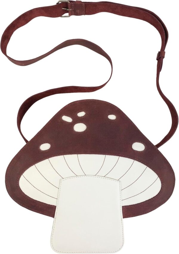 Sac bandoulière champignon Tudi Frudi cuir pleine fleur-0