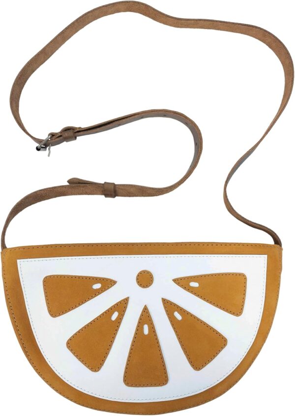 Sac à bandoulière citron Tudi Frudi cuir pleine fleur fait-0