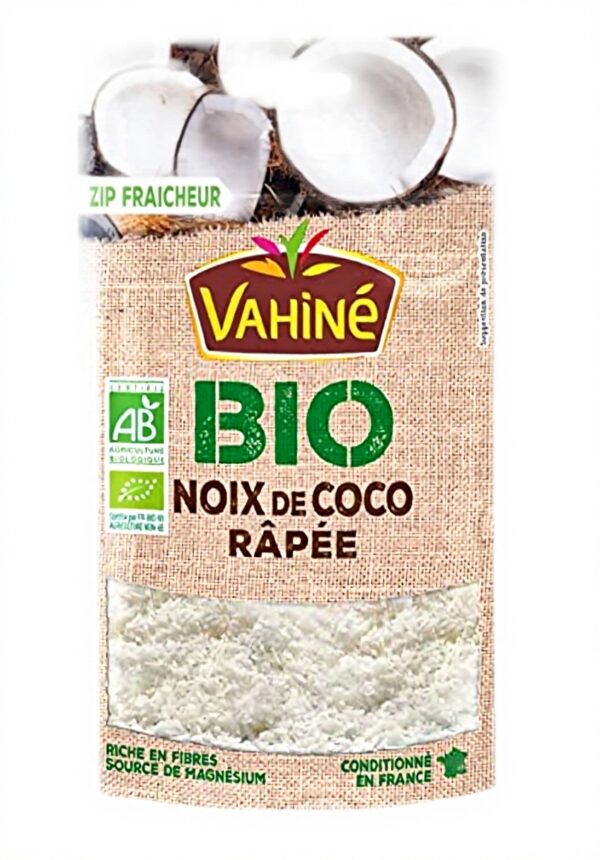 Noix de coco rapée bio Vahiné sachet 115g pâtisserie