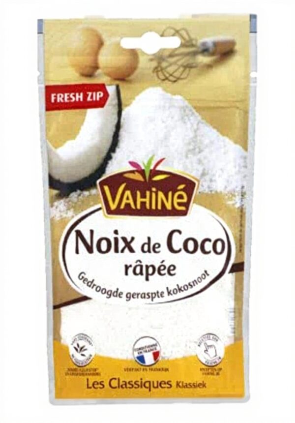Noix de coco râpée Vahiné paquet 115g séchée France