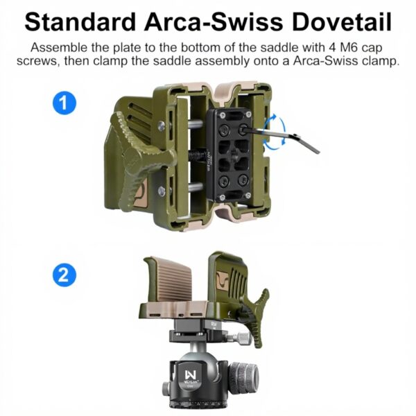 Plaque dégagement rapide Arca Swiss WEYLLAN BQ80 trépied