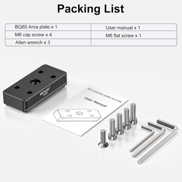 Plaque dégagement rapide Arca Swiss WEYLLAN BQ80 trépied-5